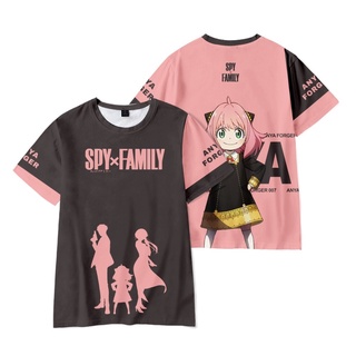 เสื้อยืดลําลอง แขนสั้น คอกลม พิมพ์ลายอนิเมะ Spy x Family แฟชั่นสตรีท สําหรับครอบครัว