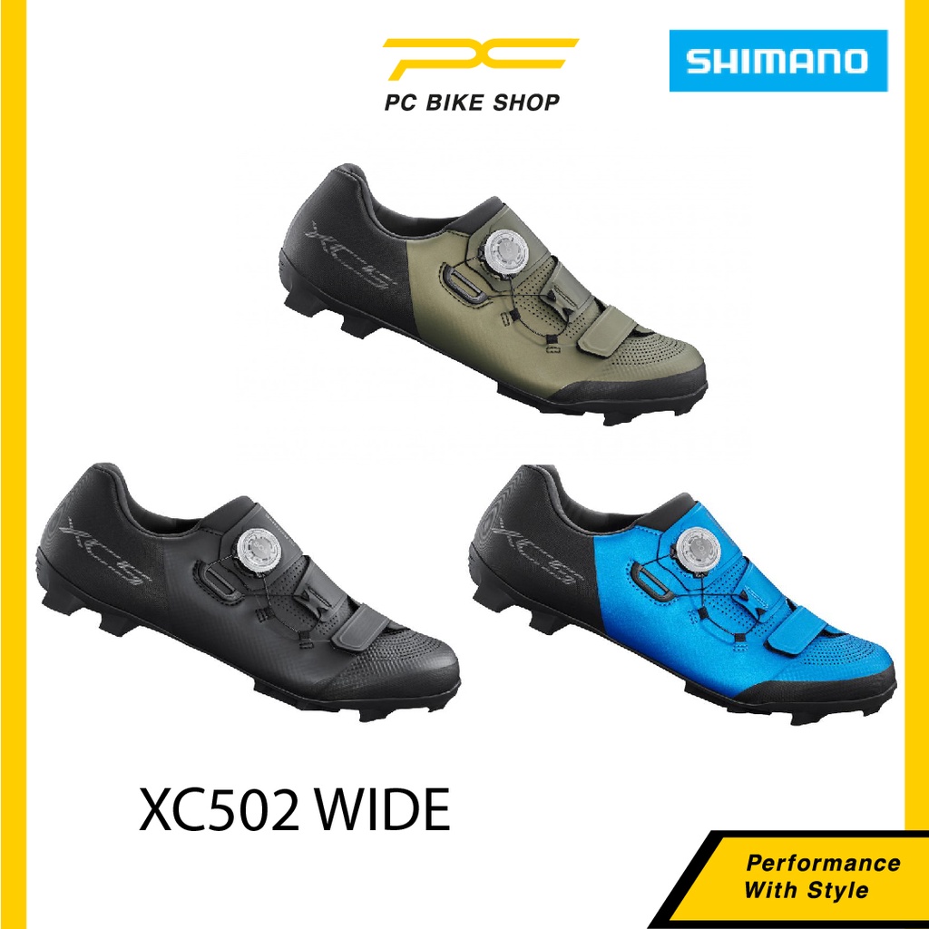 SHIMANO SH-XC502E XC5 XC502 WIDE MTB CYCLING รองเท้า