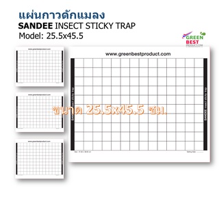 แผ่นกาวดักแมลง SANDEE INSECT STICKY TRAP model 25.5x45.5 cm