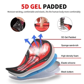 X - Tiger กางเกงขาสั้น 5D แบบใหม่ เหมาะกับการเล่นกีฬาและขี่จักรยาน สําหรับผู้ชาย