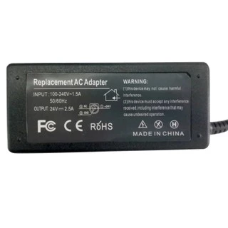 AC Adapter Power Supply 24V / 2.5A / 3PIN / 60W ใช้กับ เครื่องพิมพ์ใบเสร็จ (POS Slip Printer) ทุกรุ่น ทุกยี่ห้อ