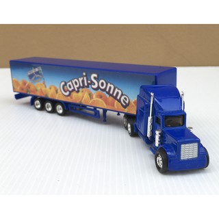 1/87 Trailer Ad Truck หัวลากสีน้ำเงิน รุ่น American Truck โฆษณา น้ำเงิน (รถยาว 21 cm)