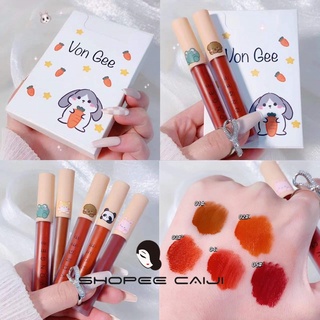 🔥ลดเพิ่ม 25 บาทใส่โค้ด WEE590YM🔥ของแท้/พร้อมส่ง*ลิปจูบไม่หลุด(5สี 5 แท่ง ) ลิปสติก แบบกันน้ำ Lipstick # ติดทนนาน