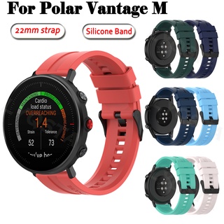 สายนาฬิกาข้อมือซิลิโคน 22 มม. แบบเปลี่ยน สําหรับ Polar Vantage M Smartwatch