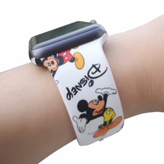🔥สายพร้อมส่งสายmicky minnie สายซิลิโคนพร้อมส่งทั้ง4ขนาดใส่ได้ทุกซีรี่ย์1-4คะ🔥38,40,42,44mm สีขาว แดงรุ่นใหม่🔥
