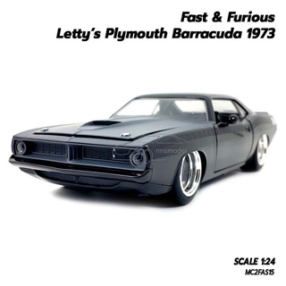 1:24 Fast&amp;Furious รุ่น Letty’s Plymouth Barracuda [JADA]