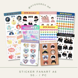 สติ้กเกอร์ Fanart BTS A6 sticker