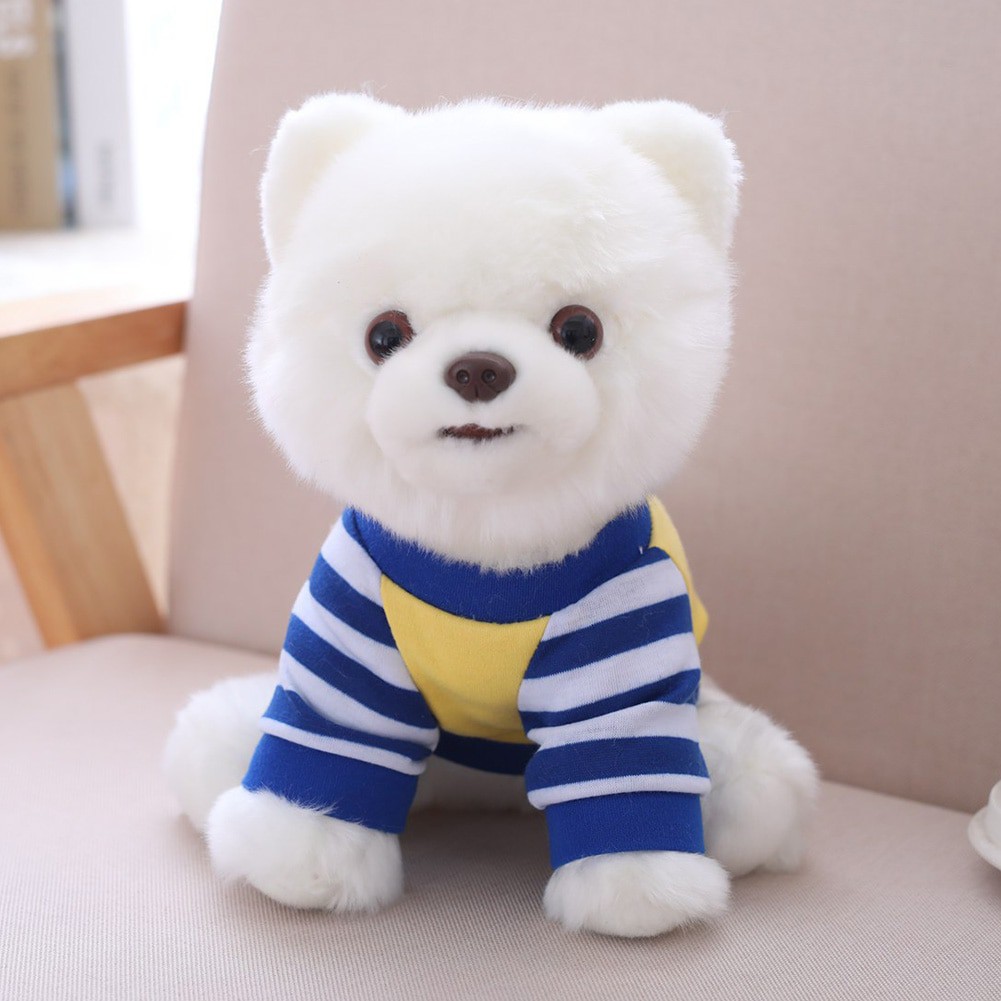 ตุ๊กตาหมาปอม ตุ๊กตาหมาน่ารักสุนัขปอมเมอเรเนียน สีขาว ขนนุ่ม น่ารัก มี 3 แบบให้เลือก