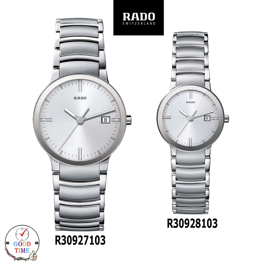 Rado Centrix Quartz นาฬิกาข้อมือชาย,หญิง รุ่น R30927103,928103 สายสแตนเลสแท้