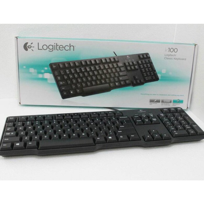 Logitech KEYBOARD K100 PS2 ORIGINAL 100%