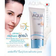 Mistine Aqua Base Sunscreen Facial Cream มิสทิน อะควา เบส ซันสกรีน เฟเชียล ครีม กันแดดติดทนยาวนาน 20 กรัม