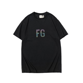 เสื้อยืดผ้าฝ้าย🔥พร้อมสต็อก🔥Fear of God เสื้อยืด Unisex กลัวพระเจ้าซิมโฟนี F G พิมพ์เสื้อยืดแขนสั้นผ้าฝ้าย