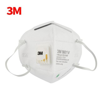 หน้ากาก 3M 9001V ป้องกันฝุ่น PM 2.5 แบบมีวาล์วระบายอากาศ