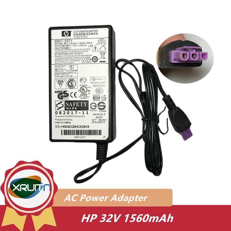 HP เครื่องพิมพ์ AC Adapter Charger HP 7000 6500 6000 7500A Original Power Supply 32V 1560MA 0957-2230 0957-2259 0957-2271