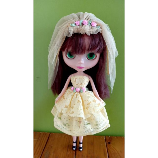 ชุดตุ๊กตา บลายธ์ เจ้าสาว ตุ๊กตาสวย Blythe Doll Dress Bride Dress