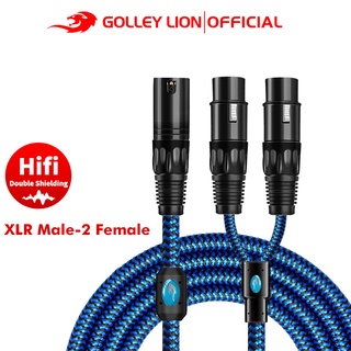 Golley Lion Xlr สายเคเบิ้ลเสียง Xlr สําหรับไมโครโฟนสีฟ้า