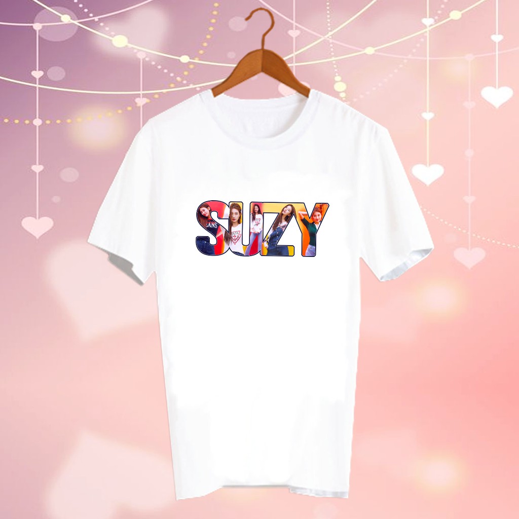 เสื้อยืดสีขาว ดารา Fanmade แฟนเมด แฟนคลับ สินค้าดาราเกาหลี CBC170 แบซูจี Bae Suzy ซูจี