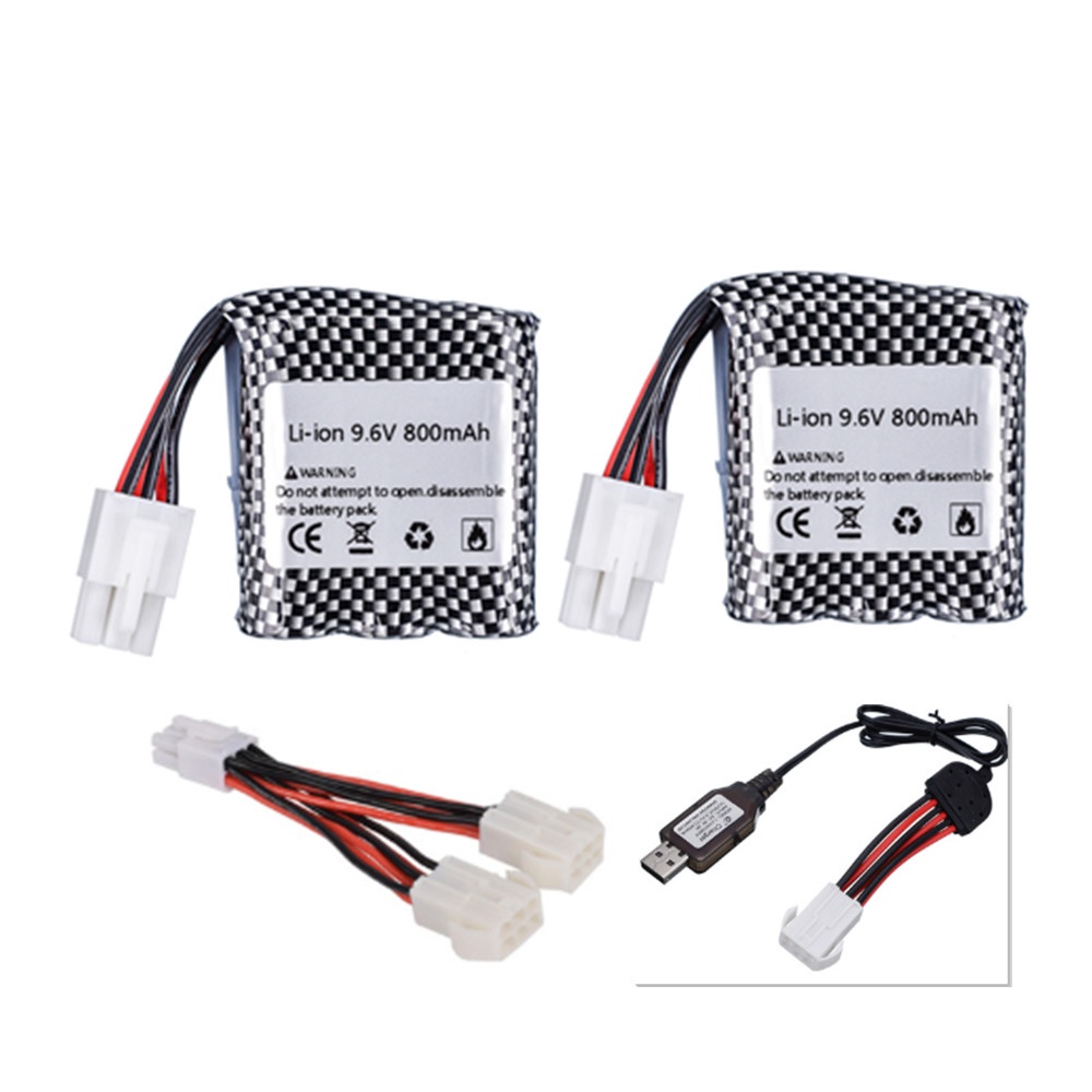 Fytoo 2-Pack 9.6V 800mAh Battery For RC Cars - Compatible With S911, S912, 9115, 9116, 9120 Models | High-Speed Off-Road Vehicle Replacement Battery - View #2