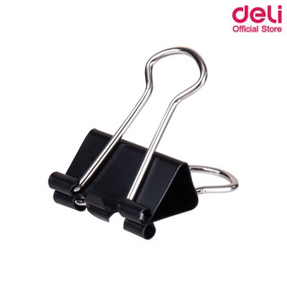 Deli 38565 Binder Clips 19mm คลิปหนีบกระดาษ สีดำ ขนาด 19mm แพ็ค 12 ชิ้น คลิป คลิปหนีบกระดาษ เครื่องเขียน อุปกรณ์สำนักงาน