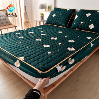 ผ้าปูที่นอนผ้านวมหนาพอดีตัว เป็นมิตรกับผิวและระบายอากาศ ซักไ…