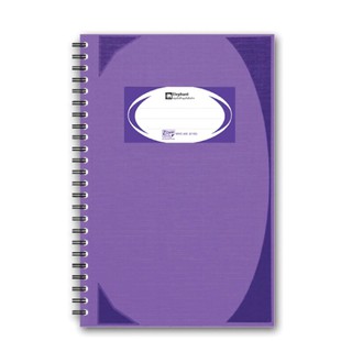 สมุดบันทึกมุมมันสันห่วง สีม่วง ตราช้าง WHC405 Purple Sandstone Corner Notebook for Elephant WHC405