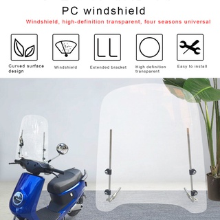 Motorcycle Windshield Universal Electric Scooter Windshield Covers Screen HD Transparent Battery Car Flashing Tricycle M