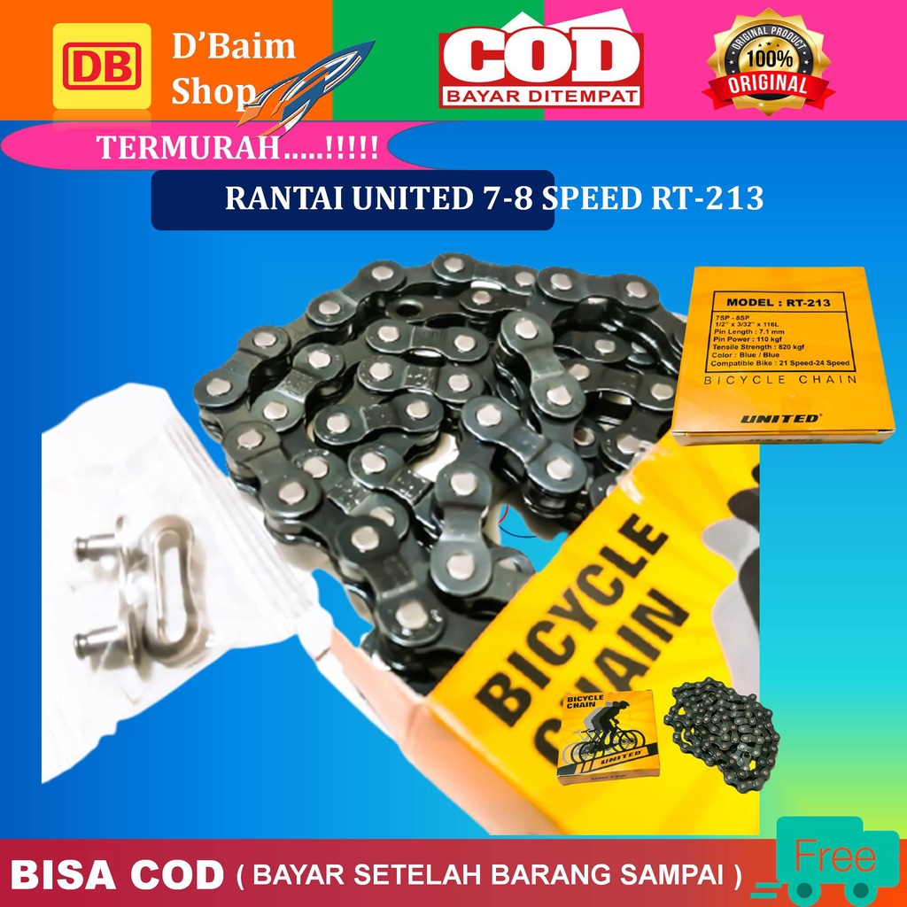 UNITED 7 SPEED RT 213 MTB MOUNTAIN BIKE CHAIN