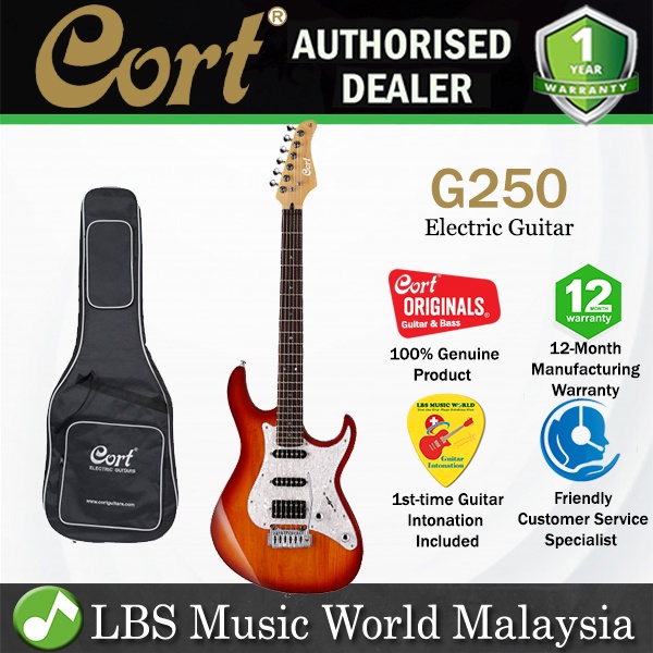 Cort G250 Double Cutaway Bolt On Basswood SSH Pickup Burst กีตาร์ไฟฟ้า (G 250)