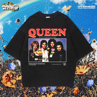 เสื้อยืดคอกลมเสื้อยืดวินเทจ (โอเวอร์ไซส์) QUEEN TOUR 79 / UNISEX / QUEEN TOUR 97 โอเวอร์ไซส์ผ้าฝ้ายแท้