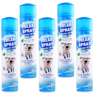 polar spray สเปรย์ปรับอากาศกลิ่นยูคาลิปตัส 280 ml จำนวน {{5 ขวด}}