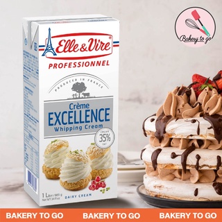 Goods Bakery  Elle &amp; Vire Excellence Whipping Cream 1 Liter วิปปิ้งครีมแดรี่ ขนาด 1 ลิตร ** จัดส่งฟรี โดยรถเย็น **