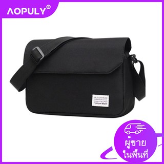 Aopuly กระเป๋าสะพายข้างผ้าใบกันน้ำแฟชั่นกระเป๋าสะพายข้างสำหรับผู้ชายผู้หญิงเกาหลีกระเป๋าสะพายข้างเดียว