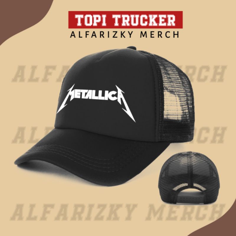 หมวกตาข่าย ลาย Metallica Trucker Distro สําหรับผู้ชาย และผู้ใหญ่