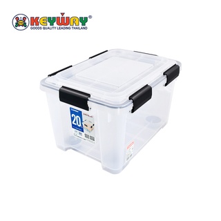 กล่องล้อเลื่อนอเนกประสงค์ พร้อมฝาหูล็อค (20L) Plastic Storage Box with Lid : KT-20