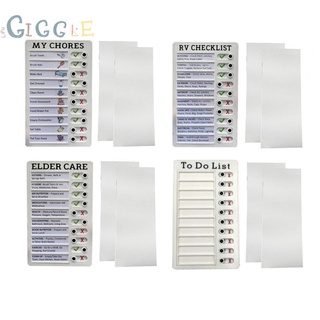 ◀READY▶Memo Plastic Board Chore Chart Reusable RV Checklist My Chores Elder Notes Car# Good Quality