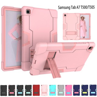 เคสแท็บเล็ตซิลิโคน PC กันกระแทก พร้อมขาตั้ง สําหรับ Samsung Galaxy Tab A7 2020 T500 T505