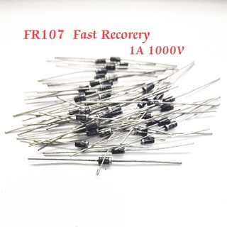 FR107 เป็นฟาสไดโอด (Fast Recorery) ขนาด 1A 1000V จำนวนแพ็คละ 100ตัว