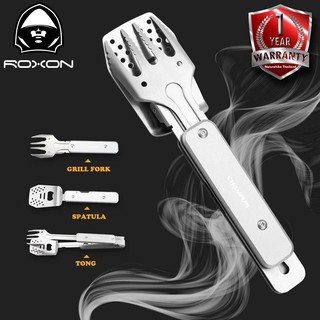 ที่หนีบ bbq เครื่องมือ อเนกประสงค์ Roxon MBT MINI ชุดที่หนีบอเนกประสงค์สำหรับทำอาหาร 4 IN 1 (สินค้ารับประกัน 1 ปี)