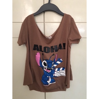 เสื้อยืดแขนสั้น Aloha stich