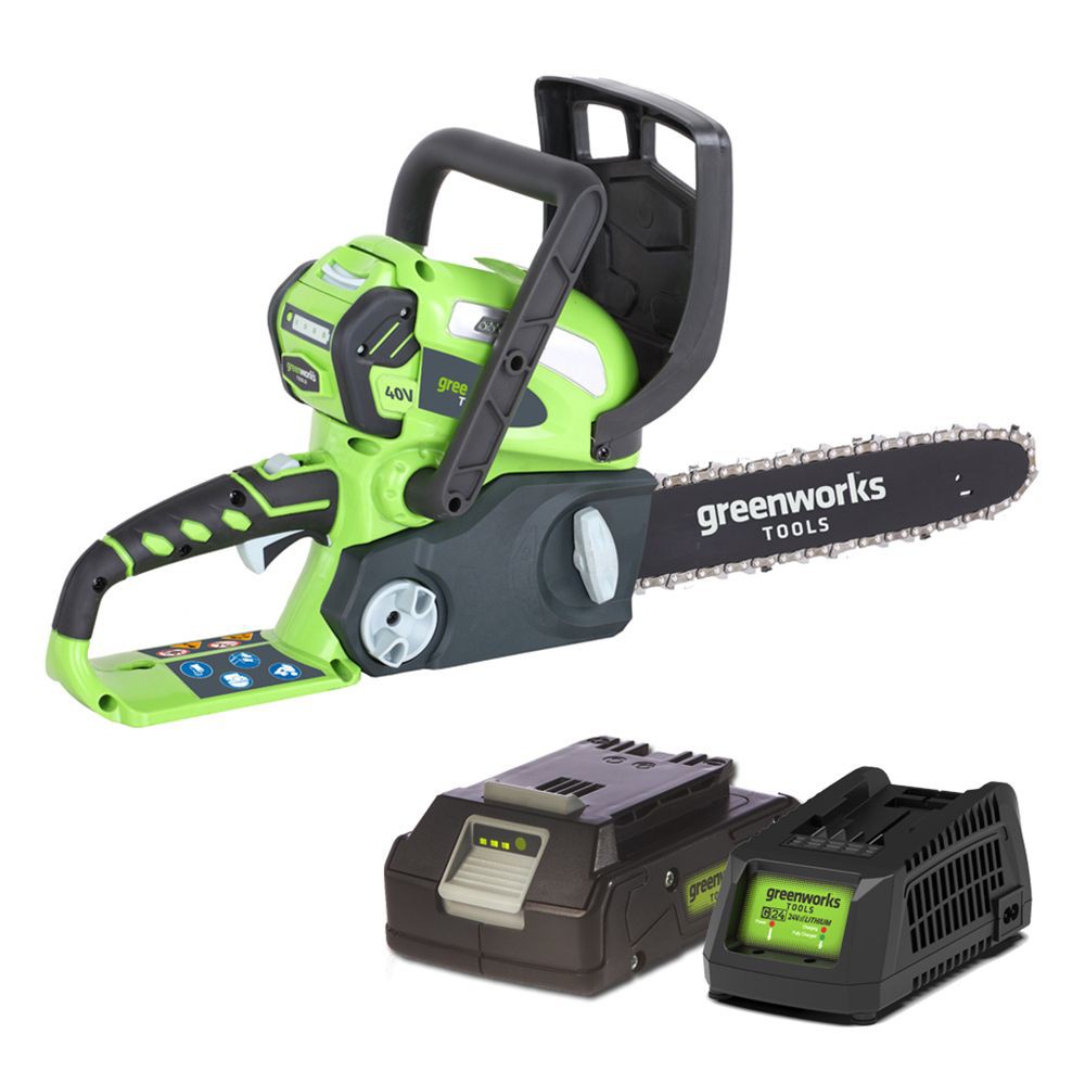 Chainsaw ELECTRIC CHAINSAW GREENWORKS GWS0004 24V Garden tools Garden decoration accessories เลื่อยยนต์ เลื่อยไฟฟ้า+แบตเ