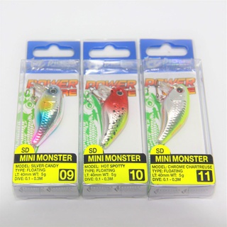 [ ลดสูงสุด 30.- ใส่โค้ด SG30AUG ] เหยื่อปลั๊ก MINI MONSTER POWER LURE SD by PIONEER