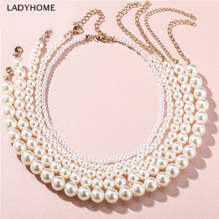 Ladyhome สร้อยคอมุกเทียม ขนาดใหญ่ แฟชั่นสําหรับผู้หญิง