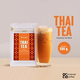 Oriental Thai Tea ชาไต้หวันเบลน ใบชาบด 100% ชาหอมเข้ม สีสวยสีไม่เข้มมาก ทำเบสชาเก็บแช่เย็นได้หลายวัน