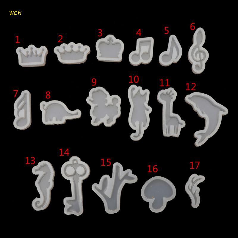 Silicone Resin Mold Jewelry Tools for Cat Rabbit Deer Dolphin DIY Epoxy Resin Mo