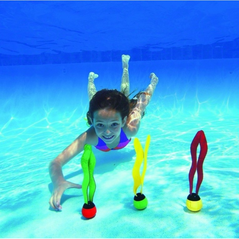 sale INTEX เกมส์เก็บบอลใต้น้ำ Underwater Fun Balls (แท่งสีสาหร่ายใต้น้ำ) รุ่น 55503