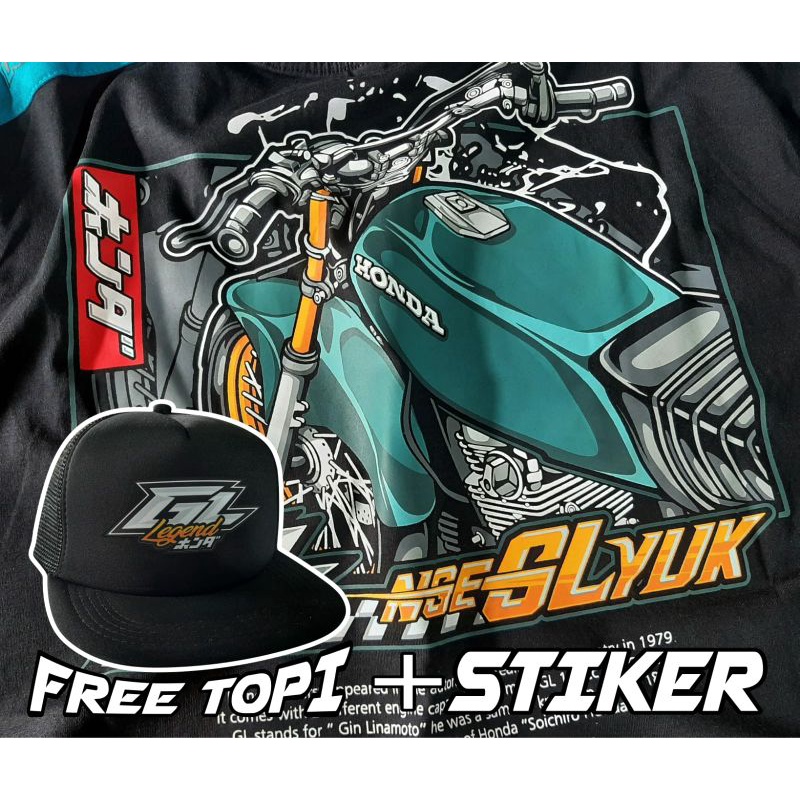 เสื้อยืด พิมพ์ลาย honda gank racing team gl100 gl200 gl max cb สําหรับผู้ชาย