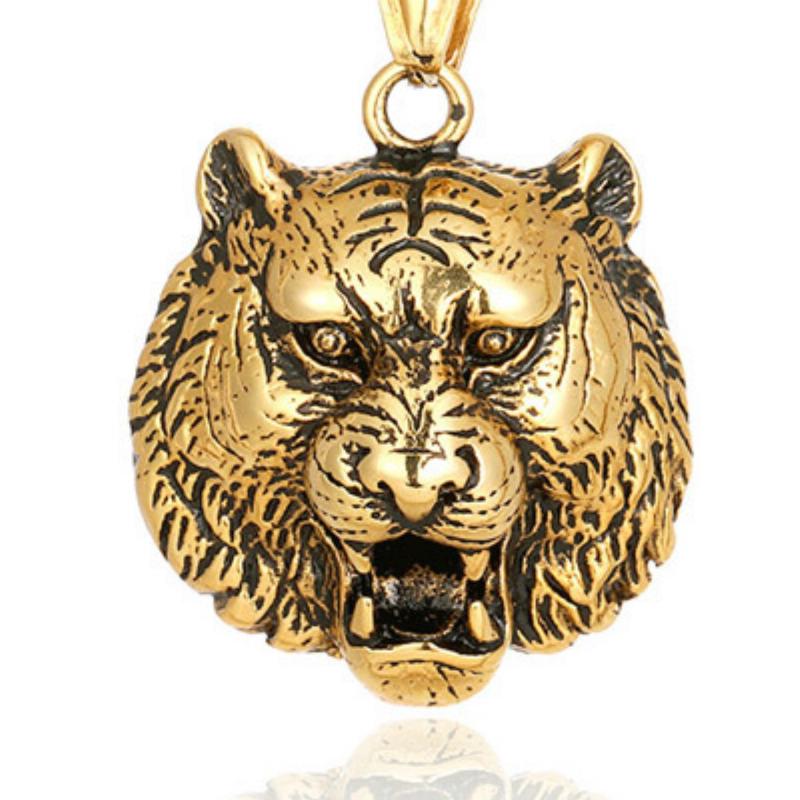 Tiger Titanium Talisman Lucky Wealth Fortune Destiny Amulet Pendant