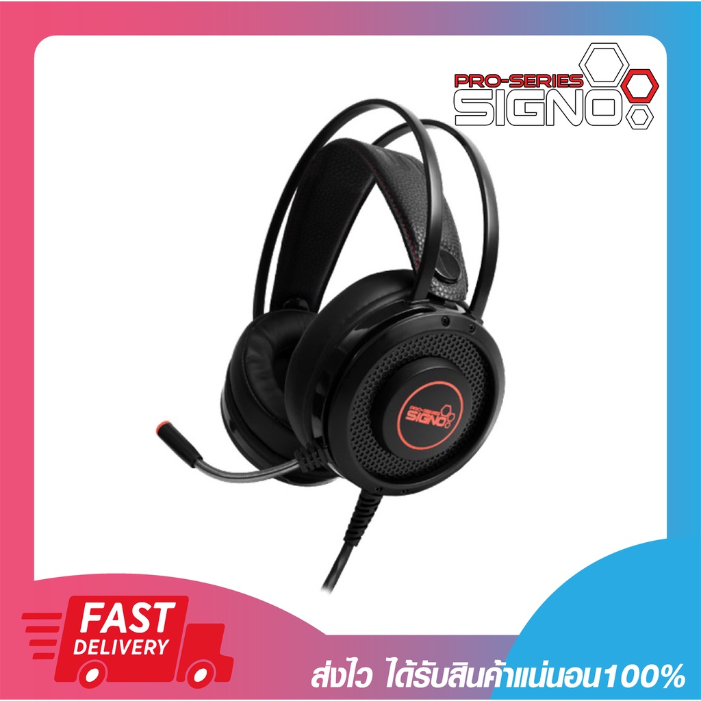 หูฟังเกมมิ่ง Signo HP-825 Gaming Headset Pro-Series VIRTUAL 7.1 SURROUND SOUND รับประกัน 2 ปี