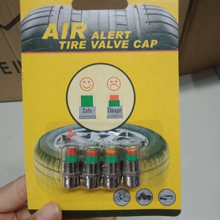 จุกลม จุกปิดลมล้อรถ มีที่วัดความดันลม แจ้งเตืนเมื่อยางลมอ่อน AIR Alert Tire Valve Cap (1 ชุดมี 4 ชิ้น)