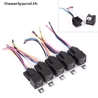 Earlypond รีเลย์รถยนต์ 12V 5Pin 40A 12V 5Pin กันน้ํา พร้อมซ็อกเก็ตรีเลย์